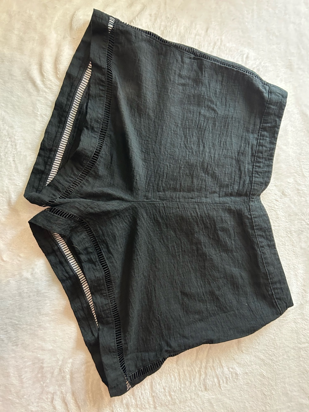 a new day Black Textured Elastic-Waist Shorts